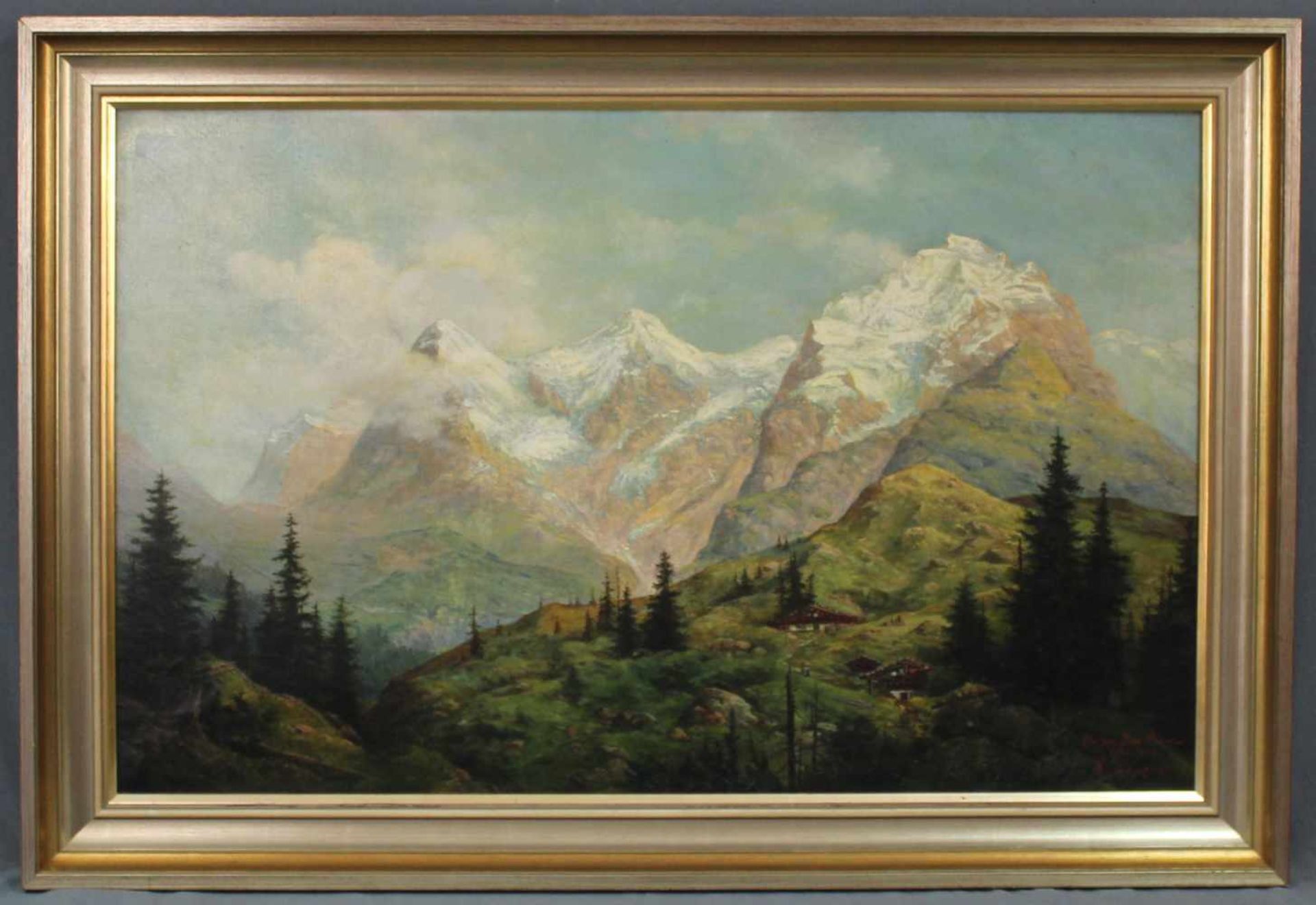 PHILIPP SEE (XIX - XX). "Jungfraugruppe 1904"66 cm x 103 cm. Gemälde, Öl auf Leinwand. Rechts - Image 2 of 7