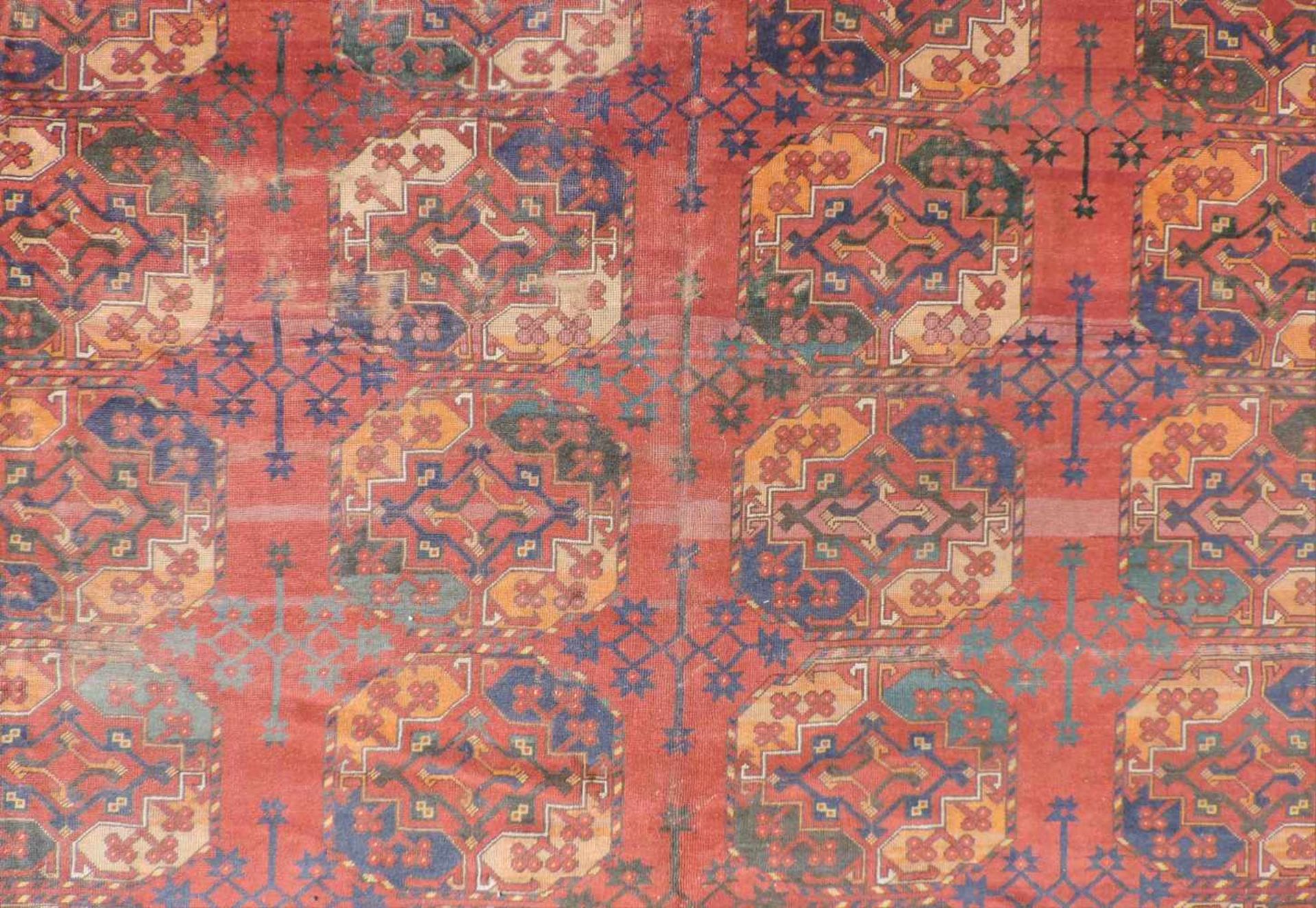 Ersari Hauptteppich. Afghanistan. Alt, um 1920.440 cm x 430 cm. Stammesteppich für einen Palast, - Bild 10 aus 12