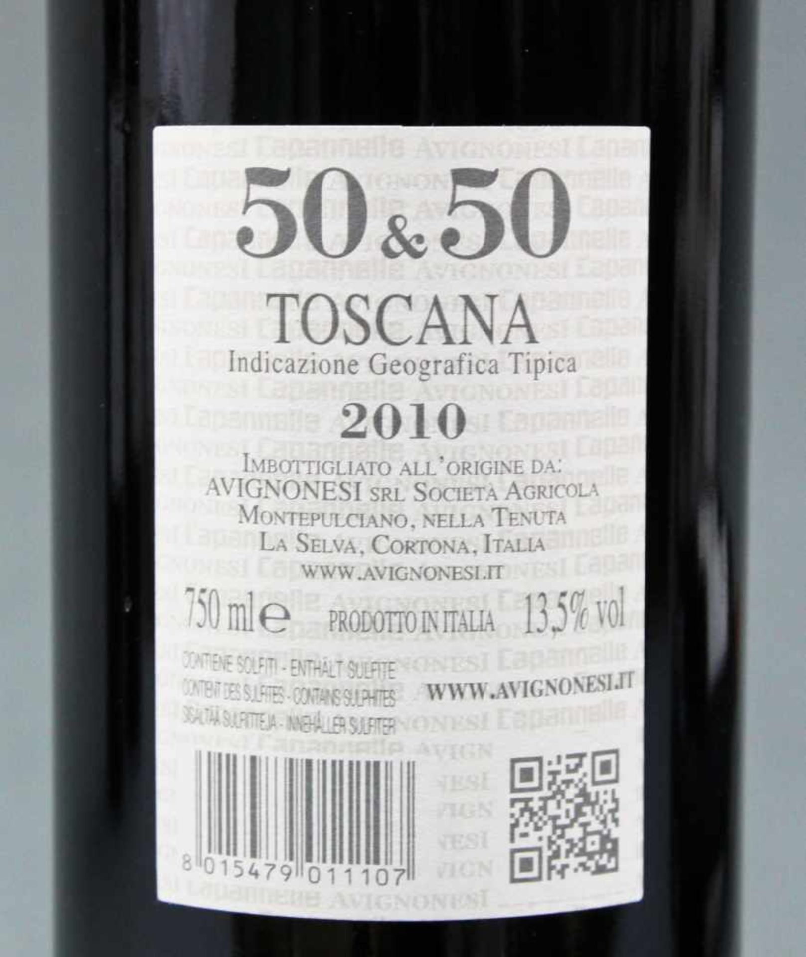 2010 "50 & 50" Avignonesi. Capannelle. Toscana. IGT.Imbottigliato all'origine da: Avignonesi srl - Bild 8 aus 8
