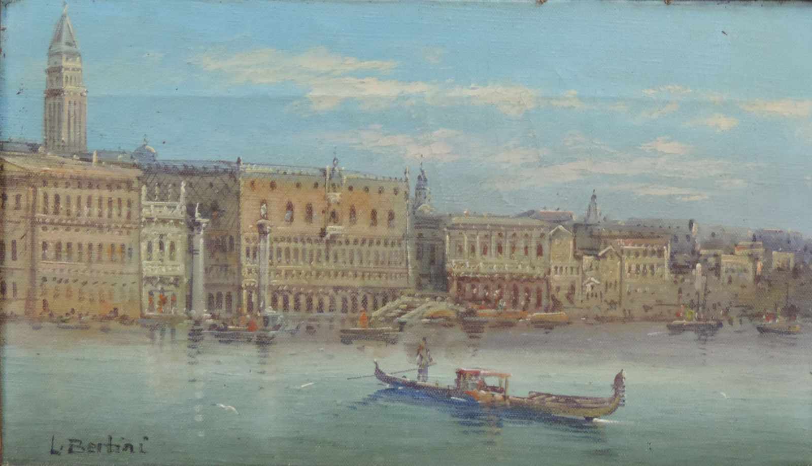 Karl KAUFMANN (1843 - 1902/05). 2 Venedig Veduten.Je 18 cm x 30 cm. Signiert mit dem Synonym "L. - Image 3 of 10