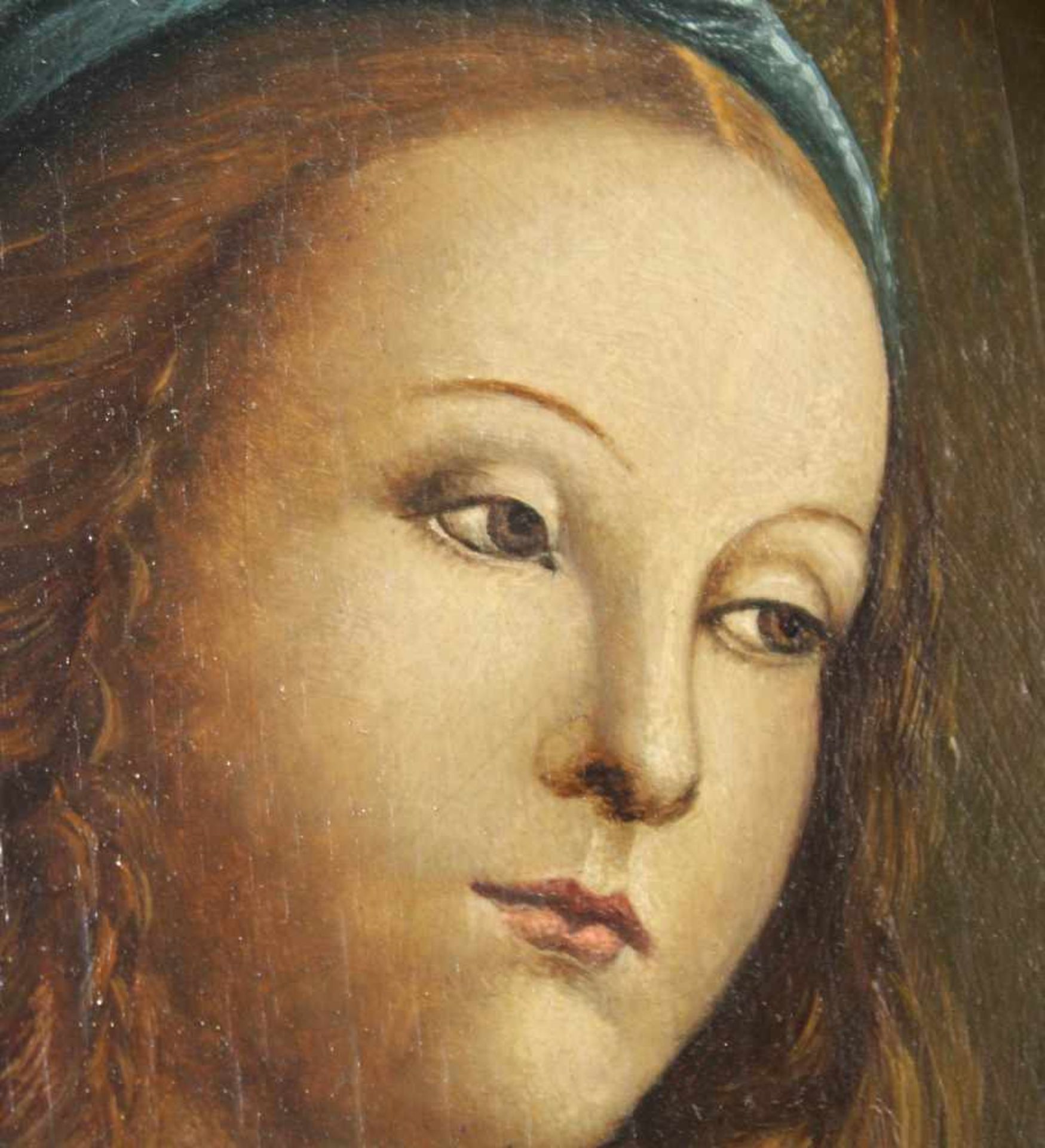 Italienische Schule (XVI - XVII). Maria Magdalena.22 cm x 18 cm oval. Insgesamt 40 cm x 32 cm. - Image 3 of 6