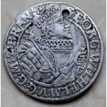 Brandenburg Preußen, um 1620, Thaler Georg Wilhelm V.G.G.M.Z. Brand (d).Münze, Silber, ca. 6,4