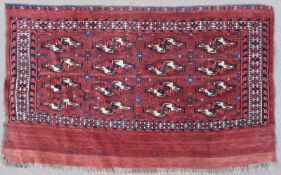 Jomud Tschowal Taschenfront. Turkmenistan. Antik, um 1870. Naturfarben.70 cm x 123 cm. Handgeknüpft.