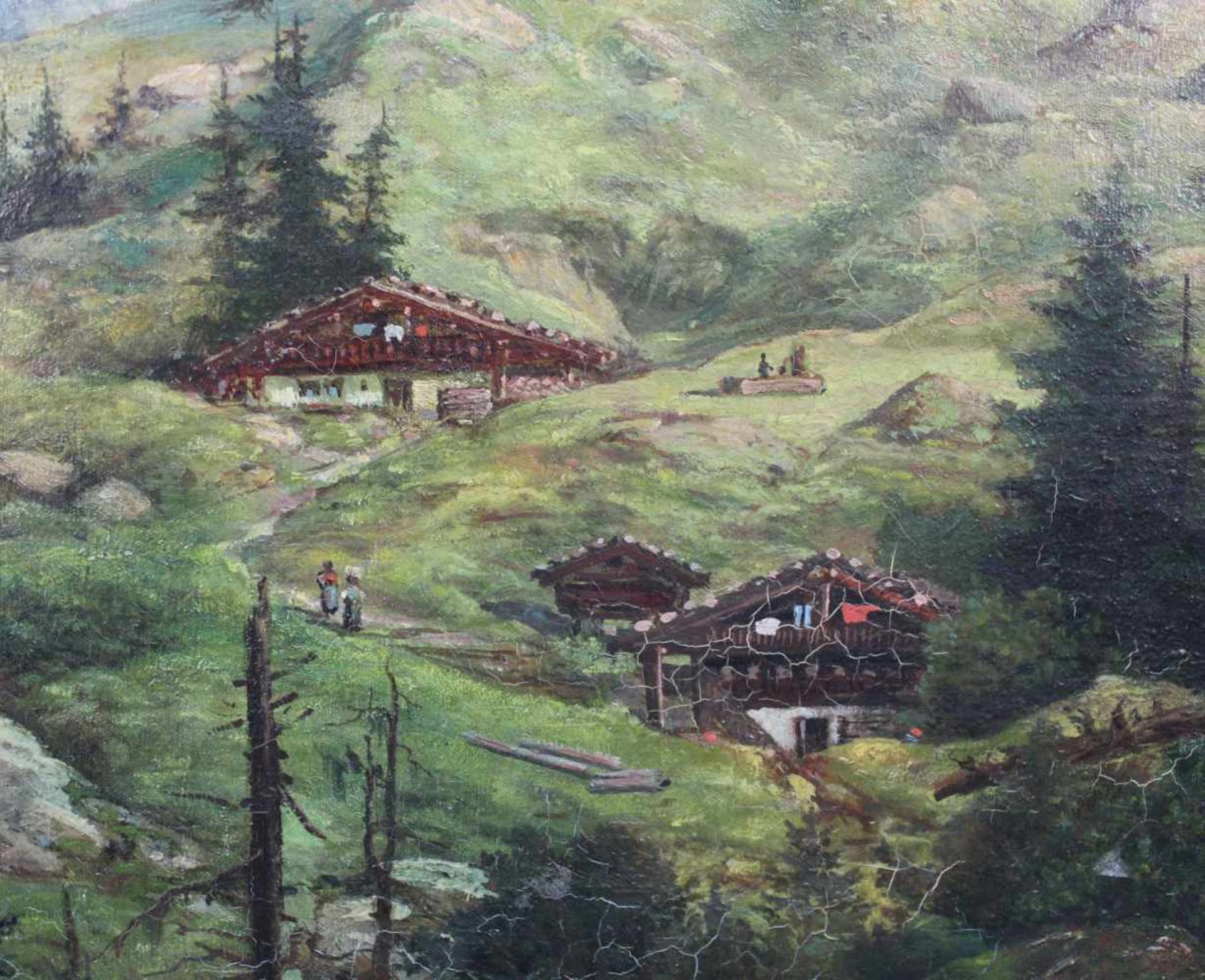 PHILIPP SEE (XIX - XX). "Jungfraugruppe 1904"66 cm x 103 cm. Gemälde, Öl auf Leinwand. Rechts - Image 4 of 7