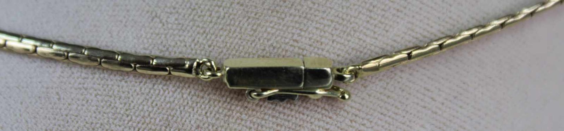 Collier Gold 585 mit 7 Brillanten. Reinheit F, Farbe W (Wesselton).Gesamtgewicht 5,6 Gramm. - Image 3 of 8