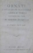Raimondo FAUCCI (1760 - 1805). Ornati d'invenzione di Raffaele Sanzio di Urbino. Rome, 1811.Ornati