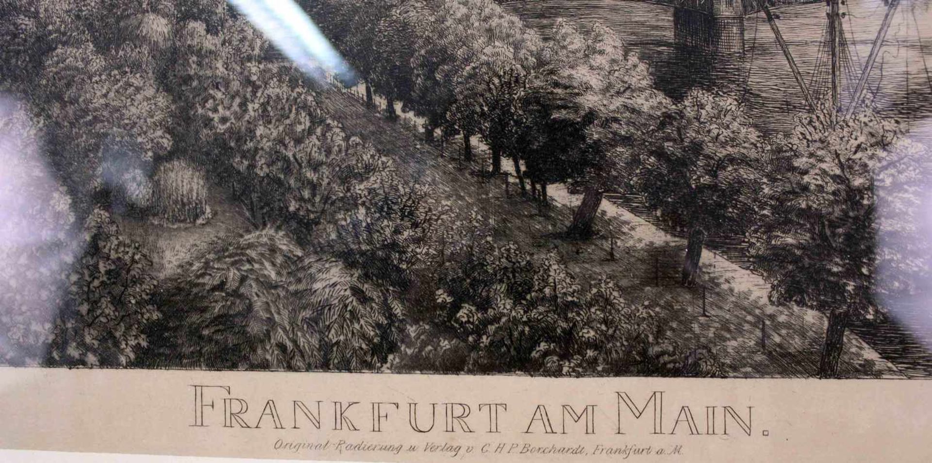 P. BORCHARDT (XIX - XX). "Frankfurt am Main"375 mm x 595 mm. Original Radierung. Verlag C.H.P. - Bild 3 aus 7
