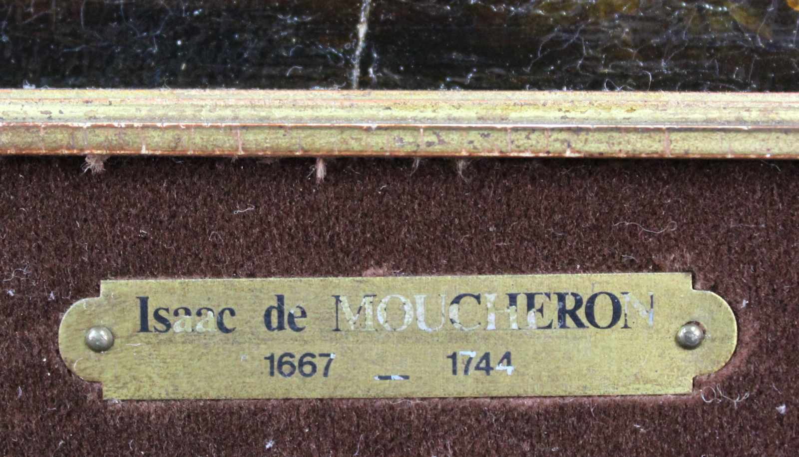 Isaac DE MOUCHERON (1667 - 1744) zug. Arkadische Landschaft mit Mägden und Tieren.35 cm x 28 cm. - Image 3 of 8