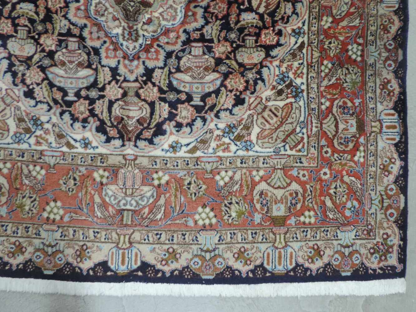 Kaschmar Perserteppich. Iran. Quadratisch.200 cm x 202 cm. Handgeknüpft. Wolle auf Baumwolle. No - Image 3 of 8