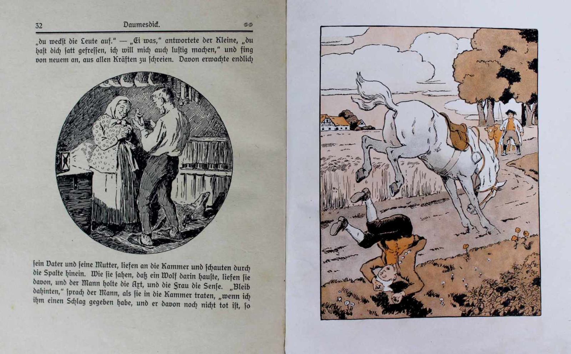 6 alte Kinderbücher."Grimms Märchen" Verlag Jos. Scholz Mainz, Scholz Künstler - Bilderbücher, ( - Bild 5 aus 18