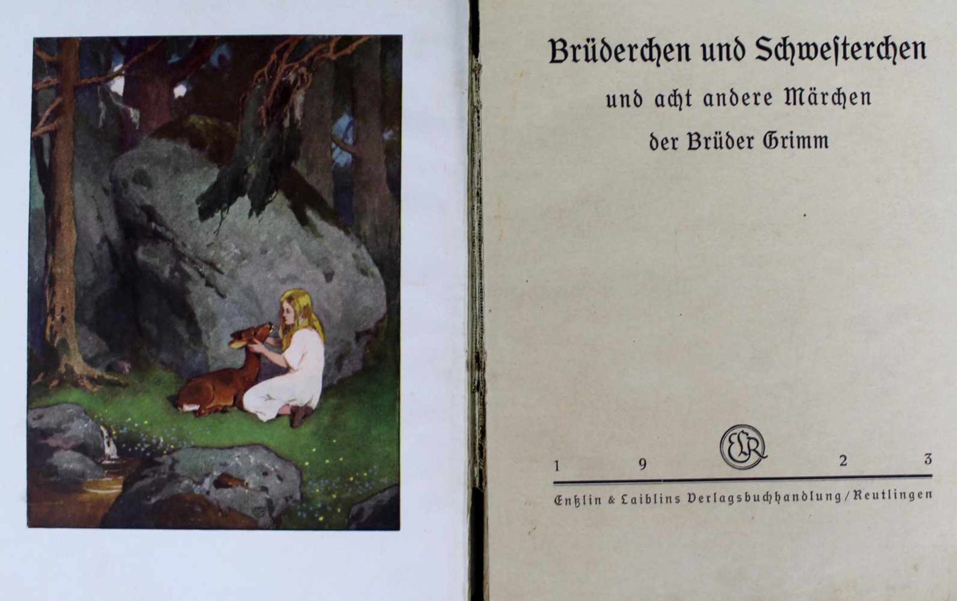 6 alte Kinderbücher."Grimms Märchen" Verlag Jos. Scholz Mainz, Scholz Künstler - Bilderbücher, ( - Bild 4 aus 18