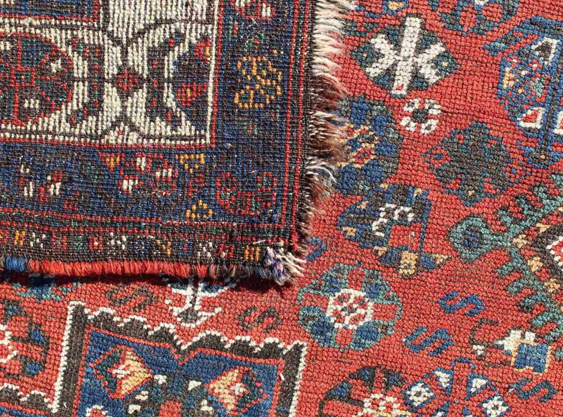 Schiraz Perserteppich. Iran. Antik, um 1920.153 cm x 110 cm. Handgeknüpft. Wolle auf Wolle. - Image 6 of 6