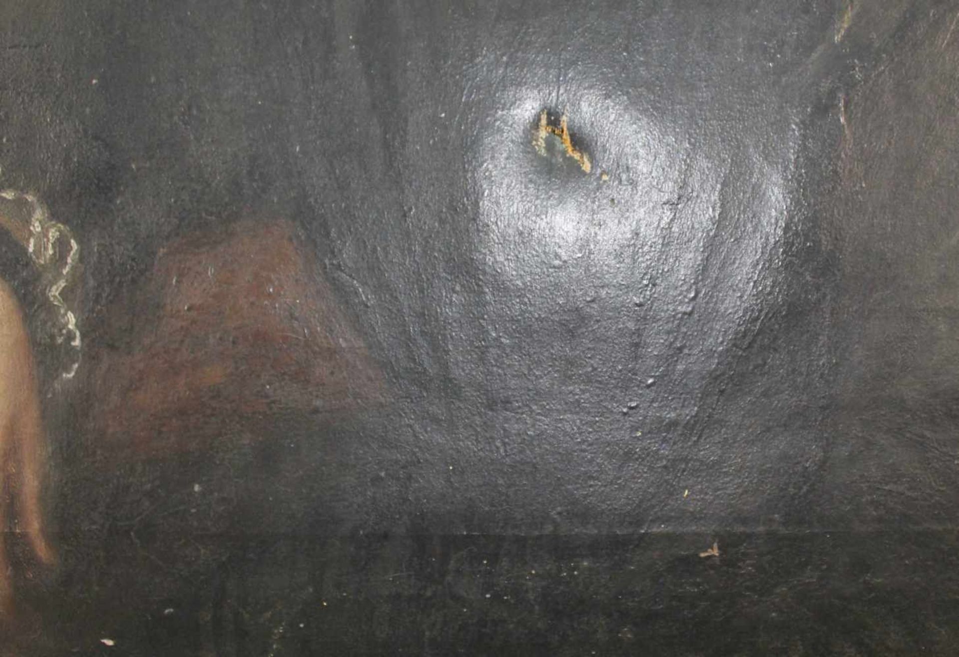 UNSIGNIERT (XIX). Portrait einer Patrizierin.67 cm x 55 cm. Gemälde. Öl auf Leinwand. Biedermeier um - Bild 8 aus 13