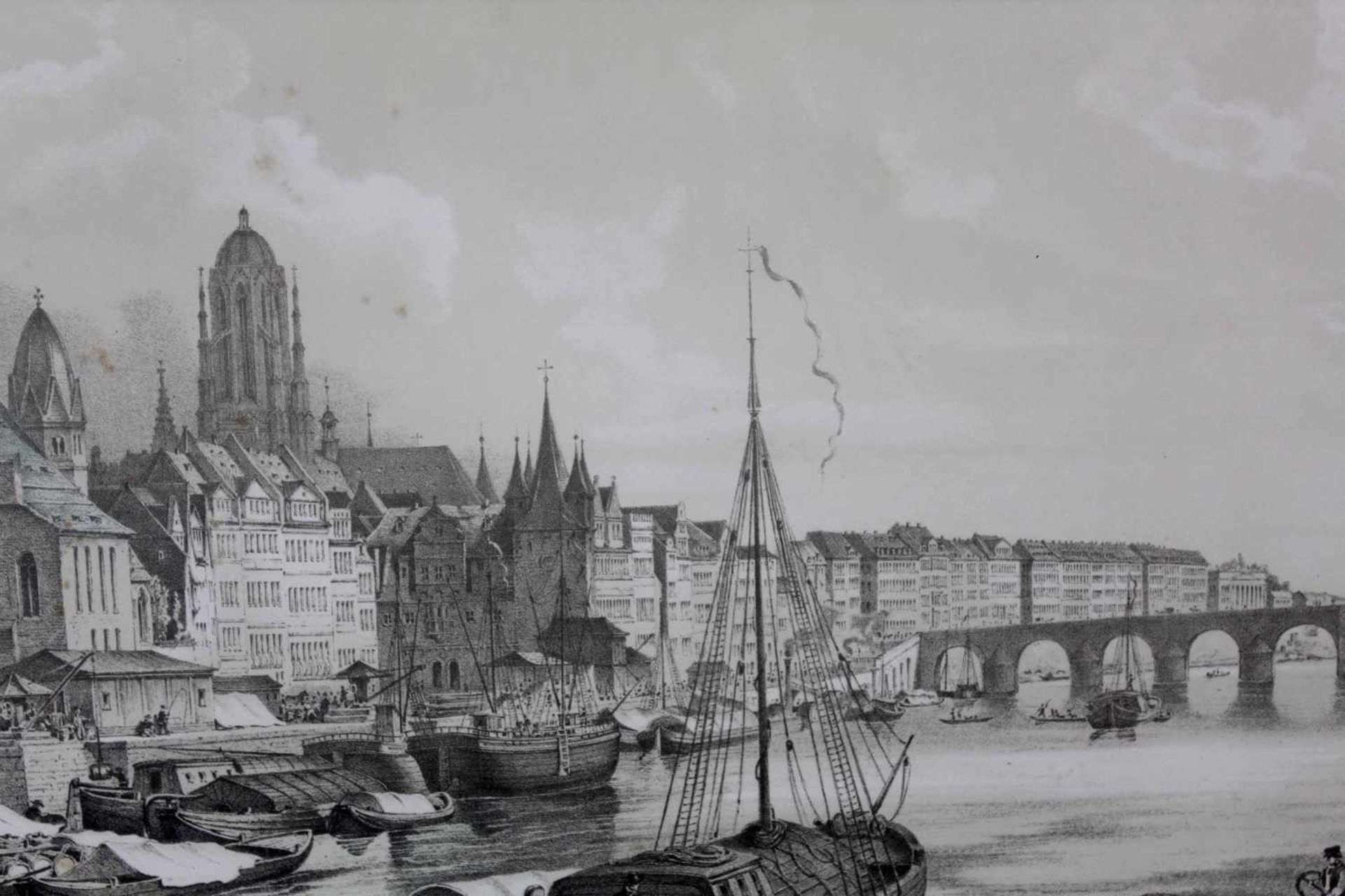 Carl MORGENSTERN (1811 - 1893). Frankfurt a. M.38 cm x 54 cm. Links unten "Gemalt v. Morgenstern", - Image 6 of 8