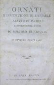 Raimondo FAUCCI (1760 - 1805). Ornati d'invenzione di Raffaele Sanzio di Urbino. Rome, 1811.Ornati