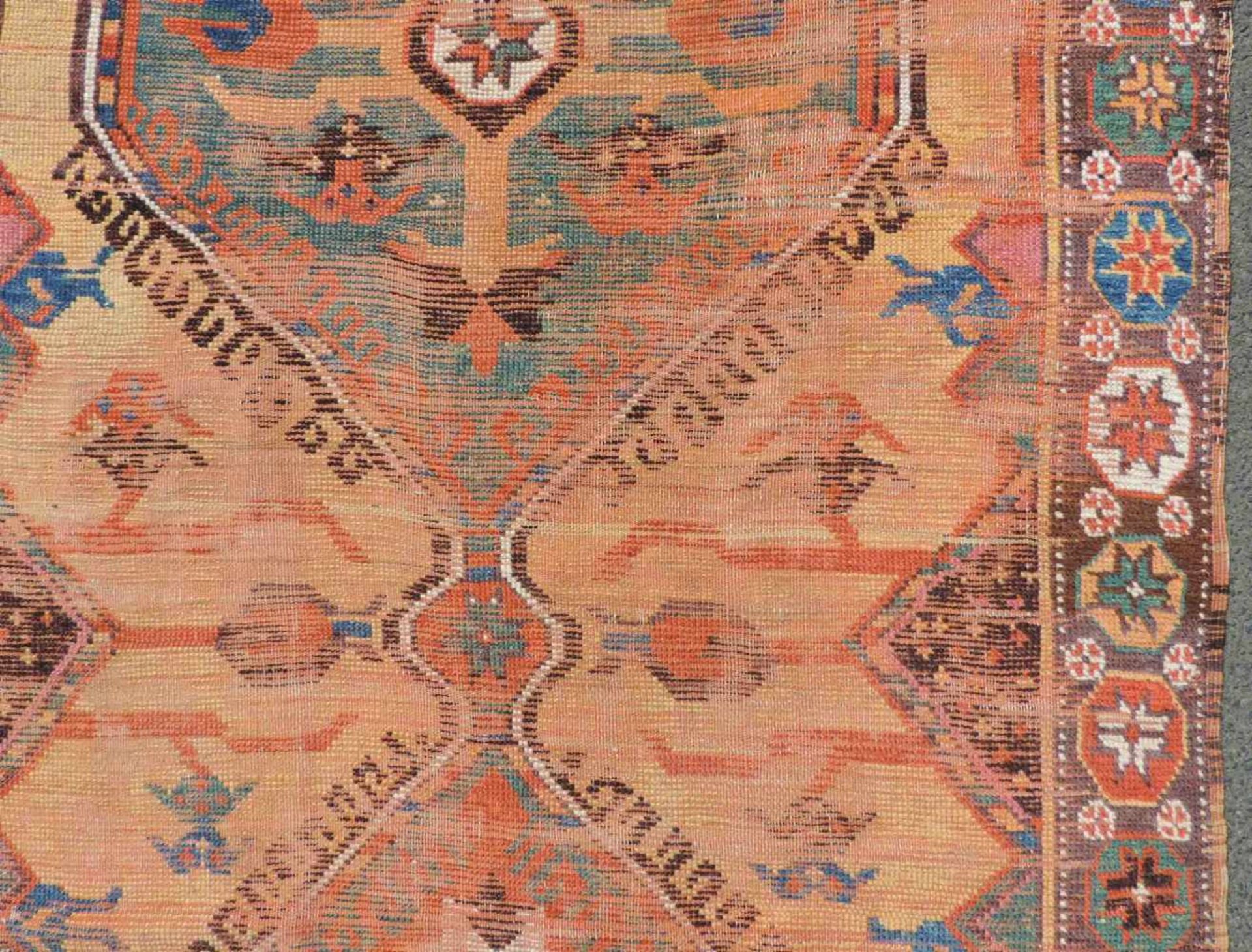 Konya Dorfteppich, Türkei. Antik, 2. Hälfte 18. Jahrhundert.280 cm x 118 cm. Handgeknüpft. Wolle auf - Image 13 of 15
