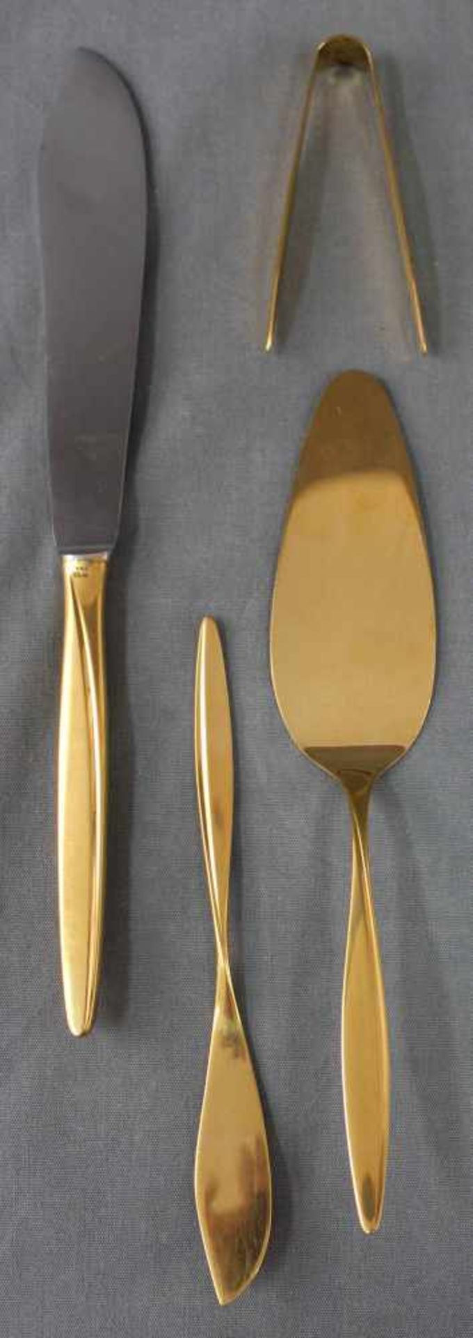 WMF Besteck Silber 800, vergoldet.1311 Gramm (gewogen ohne Messer).WMF Cutlery Silver 800, gilded. - Image 13 of 13