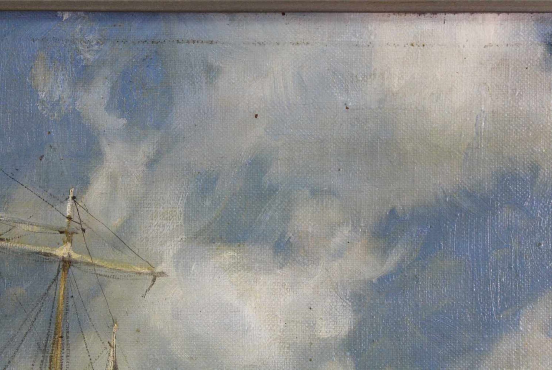 Patrick VON KALCKREUTH (1892 - 1970). Viermaster in Meeresbrandung.70 cm x 100 cm. Gemälde. Öl auf - Image 7 of 9