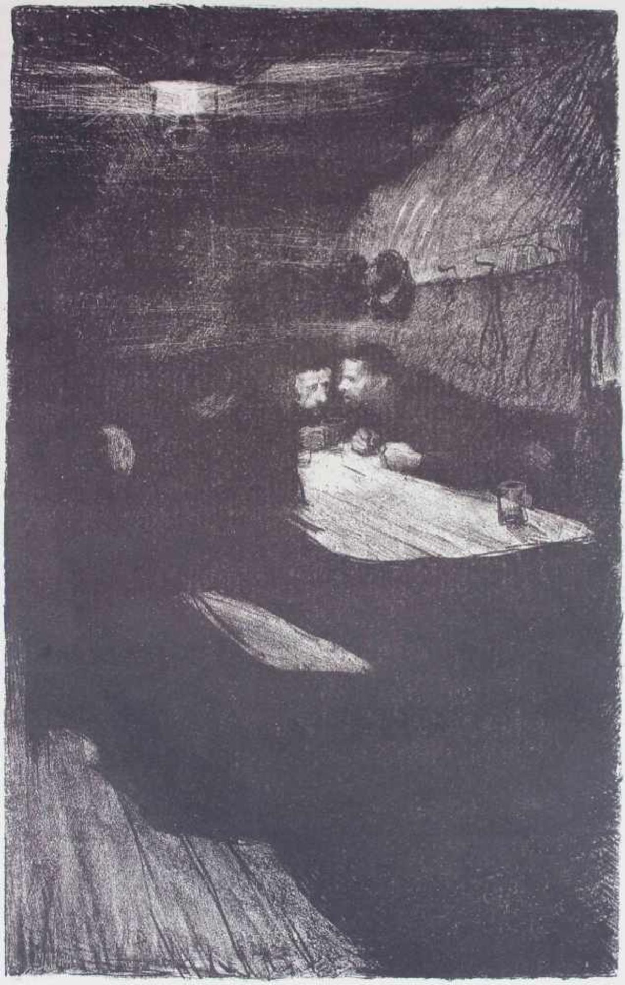 Käthe KOLLWITZ (1867 - 1945). "Beratung". 1898.27,2 cm x 16,9 cm. Blattgröße 46,4 cm x 34,7 cm.
