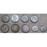 9 Münzen K & K Monarchie Österreich / Ungarn. Silber.96,3 Gramm Gesamtgewicht.9 Coins K&K Monarchy