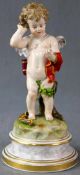 Meissen Figur, Knaufzeit, Modell - No. "L 118", Amor mit leerem Pfeil - Köcher 19 cm hoch. U. a.