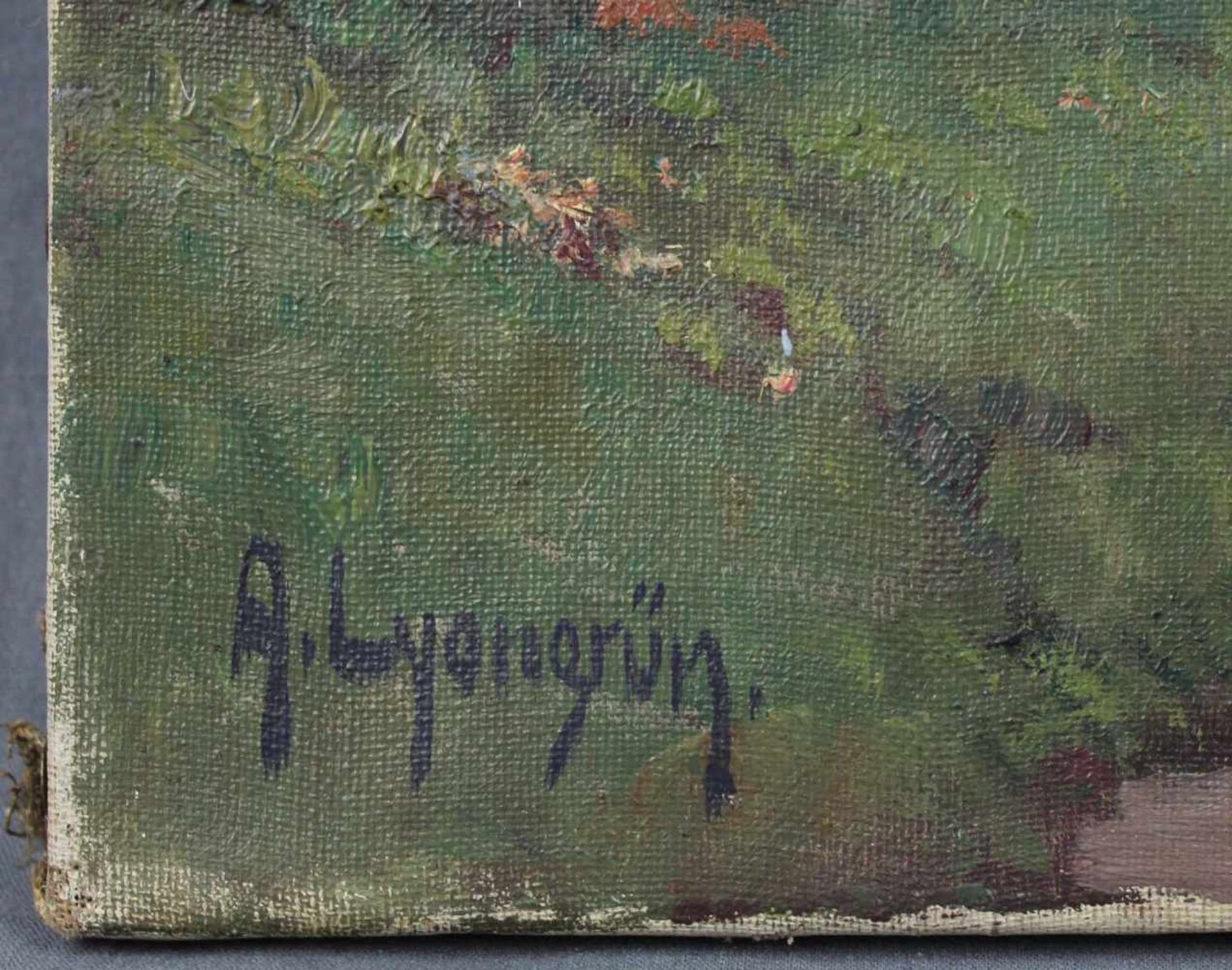 Arnold LYONGRÜN (1871 - 1935). "Aus Holstein".61 cm x 80 cm. Gemälde. Öl auf Leinwand. Links unten - Bild 2 aus 6