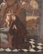 HEILIGENMALER (XVIII). Antonius von Padua88 cm x 70 cm. Gemälde. Öl auf Leinwand,