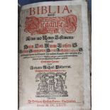 Illustrierte Bibel, Nürnberg 1667.36 cm x 25 cm. U.a. teils restauriert, teils unvollständig.