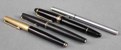 Montblanc Meisterstück No "146", Kolbenfüller, Goldfeder "14C" Nummer "4810".Dazu Montblanc "124"