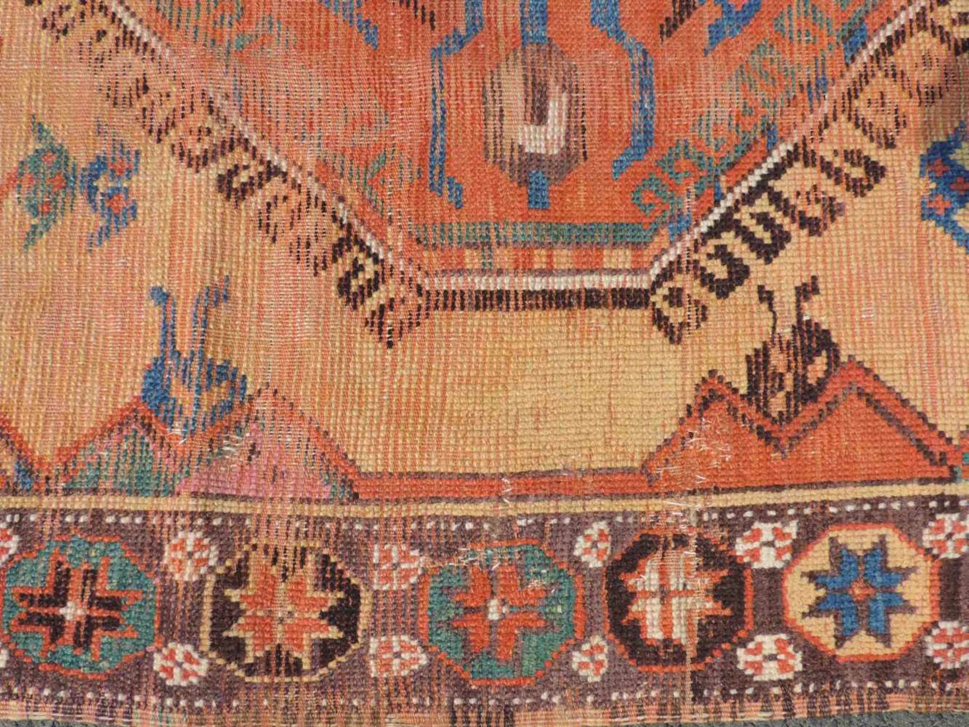 Konya Dorfteppich, Türkei. Antik, 2. Hälfte 18. Jahrhundert.280 cm x 118 cm. Handgeknüpft. Wolle auf - Image 3 of 15