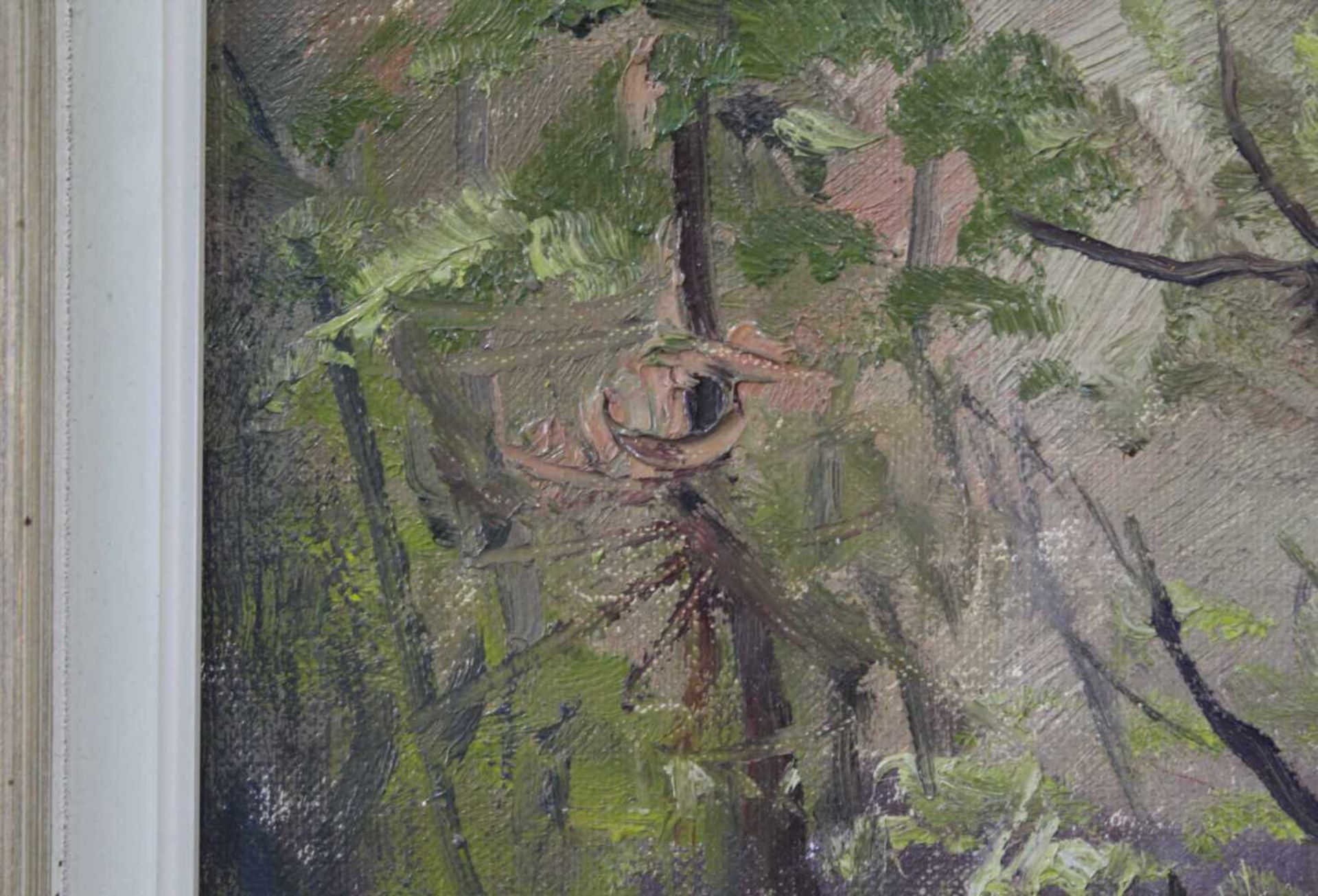 Willy LORENZ (1901 -1981). Rehwild im Sommerwald.60 cm x 70 cm. Gemälde. Öl auf Leinwand. Rechts - Image 5 of 7