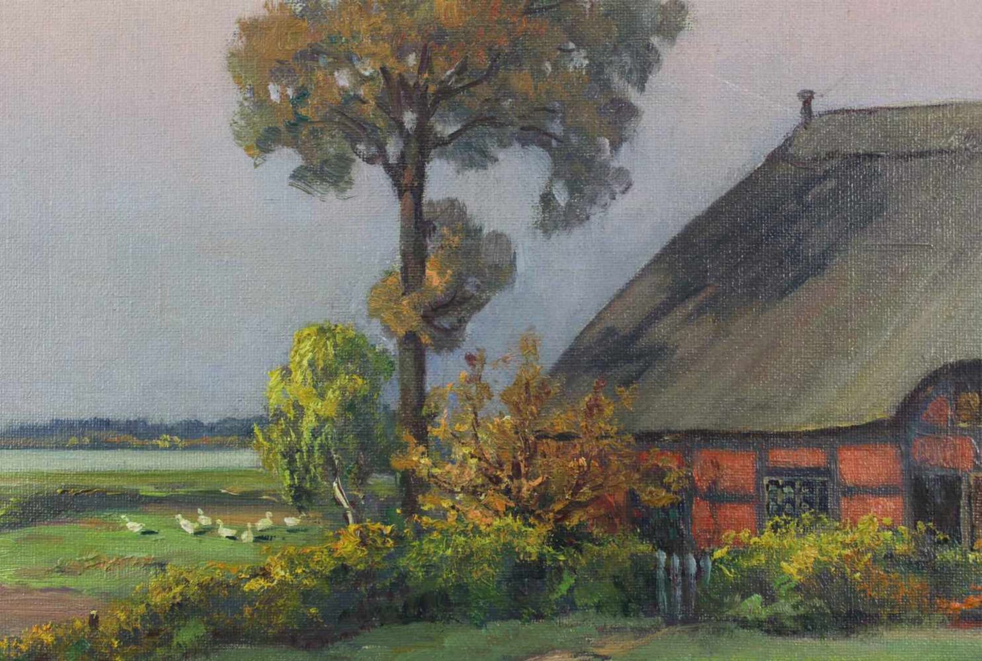 Arnold LYONGRÜN (1871 - 1935). "Aus Holstein".61 cm x 80 cm. Gemälde. Öl auf Leinwand. Links unten - Bild 3 aus 6