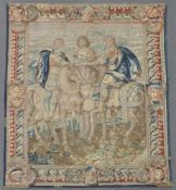 Tappiserie Brüssel, Flandern. "Friede des Antalkidas". Antik, 16. Jahrhundert.297 cm x 238 cm.