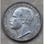 3 Mark. Deutsches Reich 1910. Ernst Ludwig Großherzog von Hessen 'A'.16,6 Gramm.3 Mark. Deutsches