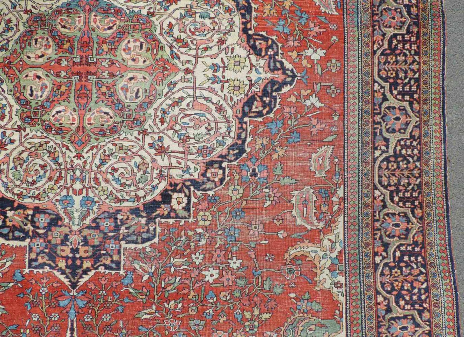 Saruk Ferraghan, Perserteppich. Iran. Antik, um 1890.358 cm x 265 cm. Orientteppich, handgeknüpft. - Bild 11 aus 15