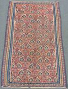 Senne Kelim, Teppich handgewebt. Iran. Antik um 1860.190 cm x 128 cm. Wolle auf Baumwolle.