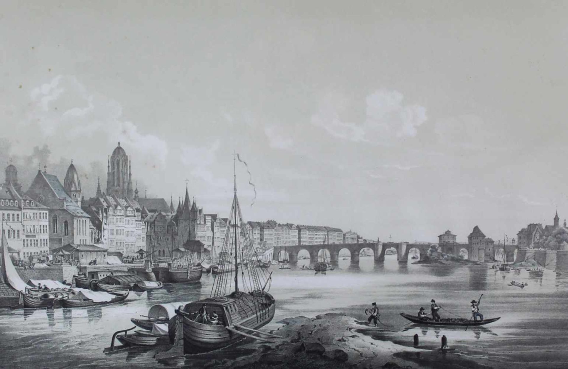 Carl MORGENSTERN (1811 - 1893). Frankfurt a. M.38 cm x 54 cm. Links unten "Gemalt v. Morgenstern",