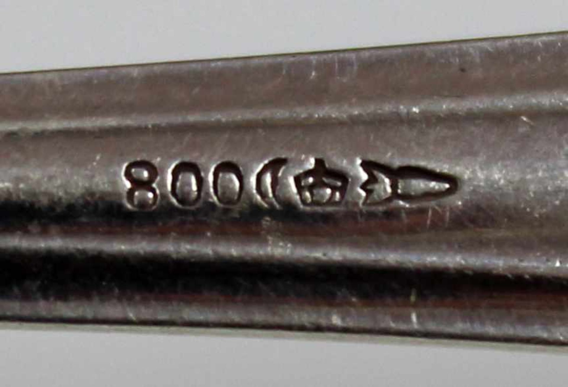Besteck, Bremer Silberwarenfabrik. Jugendstil.1410 Gramm ohne Messer. 2,1 Kilo Gesamtgewicht. - Image 4 of 10