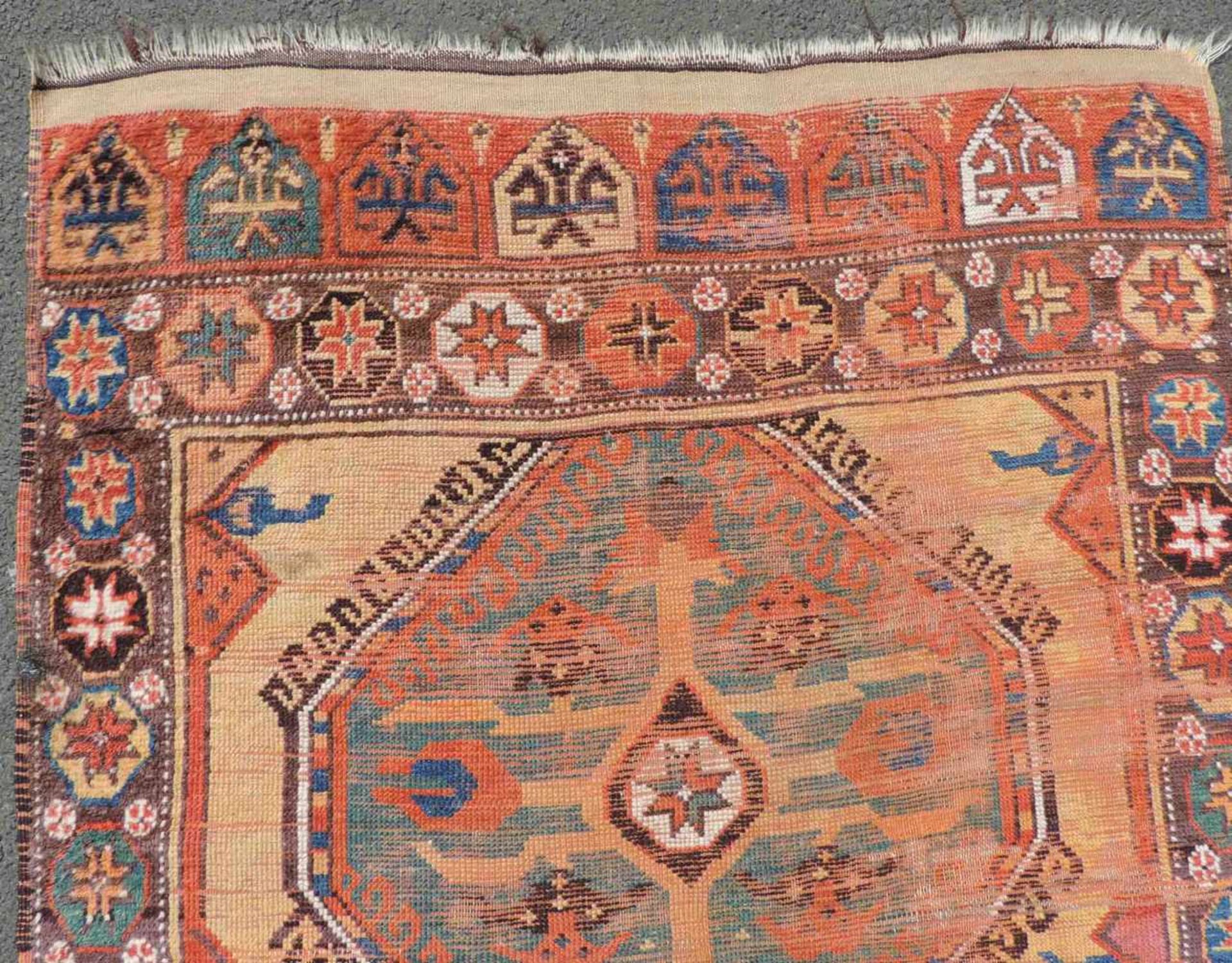 Konya Dorfteppich, Türkei. Antik, 2. Hälfte 18. Jahrhundert.280 cm x 118 cm. Handgeknüpft. Wolle auf - Bild 14 aus 15