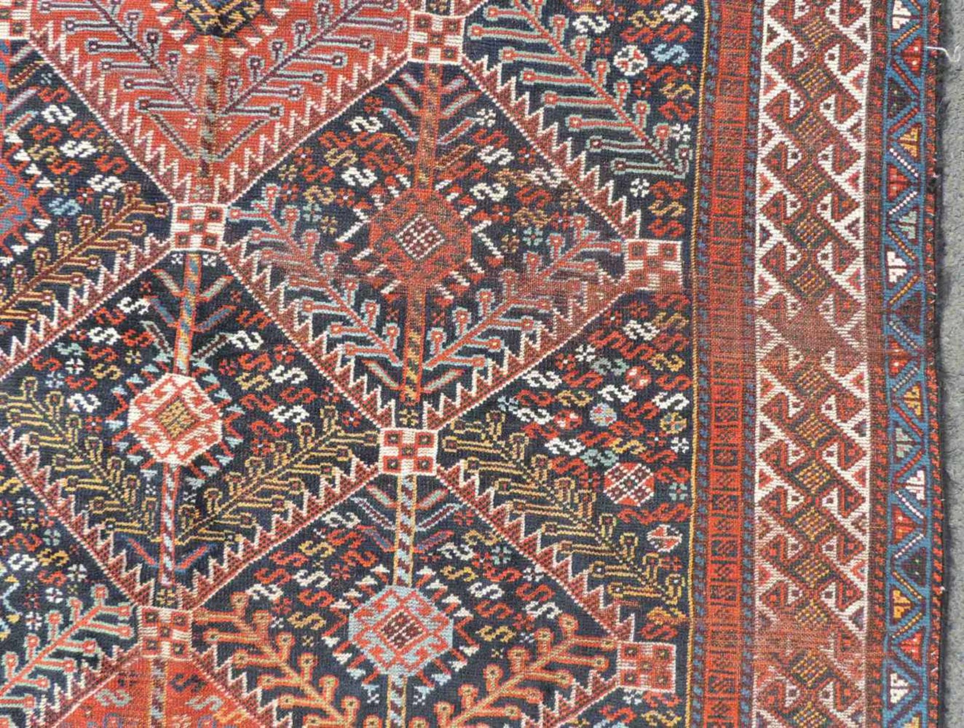 Niriz Perserteppich. Iran. Antik, um 1910.278 cm x 156 cm. Handgeknüpft. Wolle auf Wolle. - Image 11 of 13