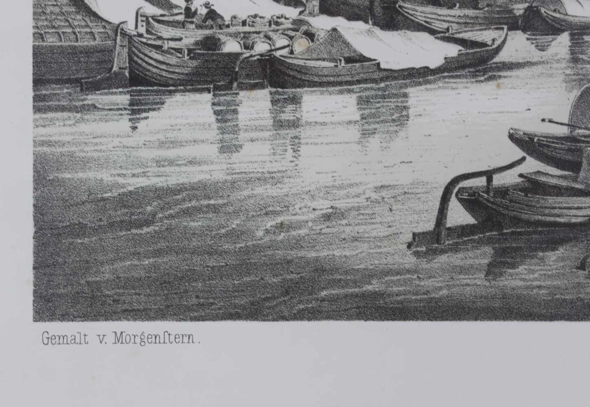 Carl MORGENSTERN (1811 - 1893). Frankfurt a. M.38 cm x 54 cm. Links unten "Gemalt v. Morgenstern", - Image 3 of 8