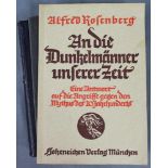 2 Bücher."An die Dunkelmänner unserer Zeit" von Alfred Rosenberg,Hoheneichen Verlag München, 1935,