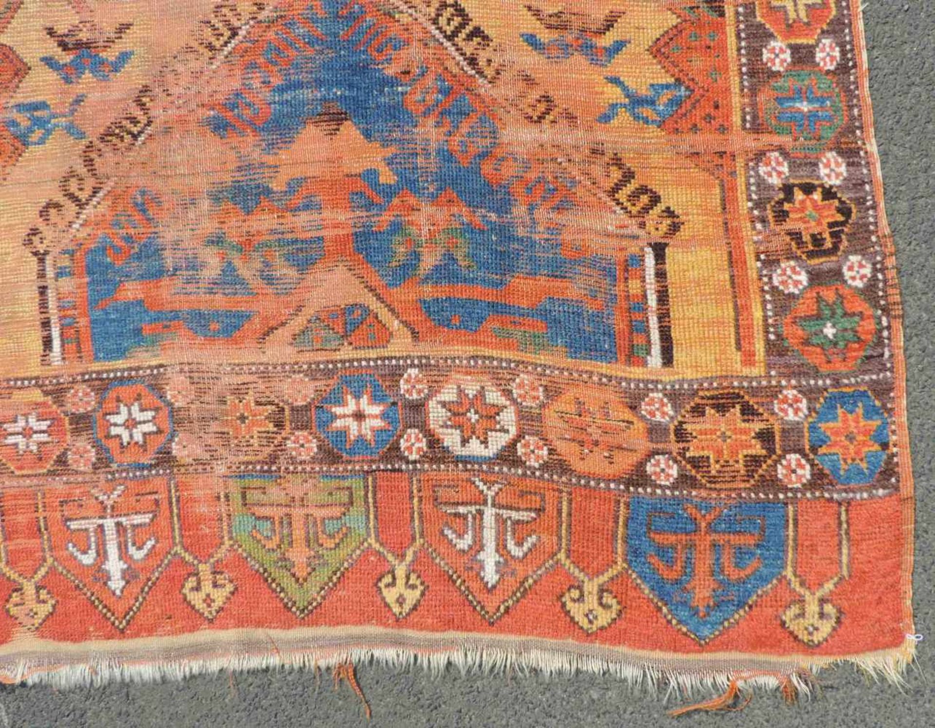 Konya Dorfteppich, Türkei. Antik, 2. Hälfte 18. Jahrhundert.280 cm x 118 cm. Handgeknüpft. Wolle auf - Image 8 of 15