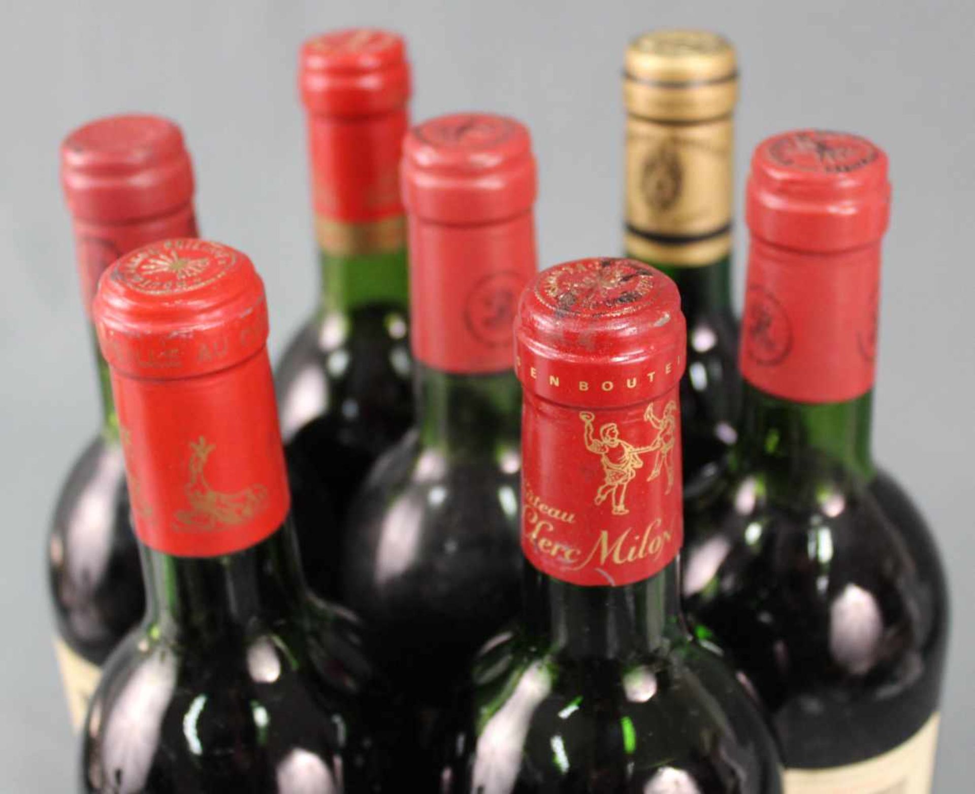 7 ganze Flaschen Bordeaux. Grand Cru Classé. Rotwein. Frankreich.1981 Chateau Duhart - Milon - - Bild 3 aus 14