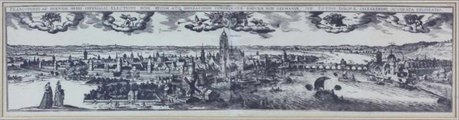 Matthäus Merian (1593 - 1650). Frankfurt Am Main. Ansicht von Südwesten.183 mm x 767 mm.