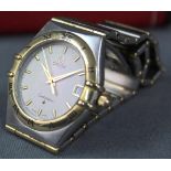 Omega Constellation Herren Armbanduhr Stahl - Gold Quarz.35 mm Durchmesser, ohne Krone gemessen.