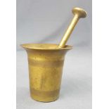 Messing Mörser. 19. Jahrhundert.11,5 cm hoch. Mit passendem Pistill.Brass Mortar. 19th Century.11.