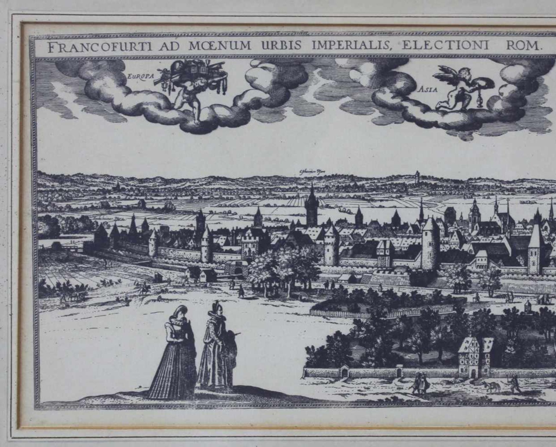 Matthäus Merian (1593 - 1650). Frankfurt Am Main. Ansicht von Südwesten.183 mm x 767 mm. - Bild 3 aus 6