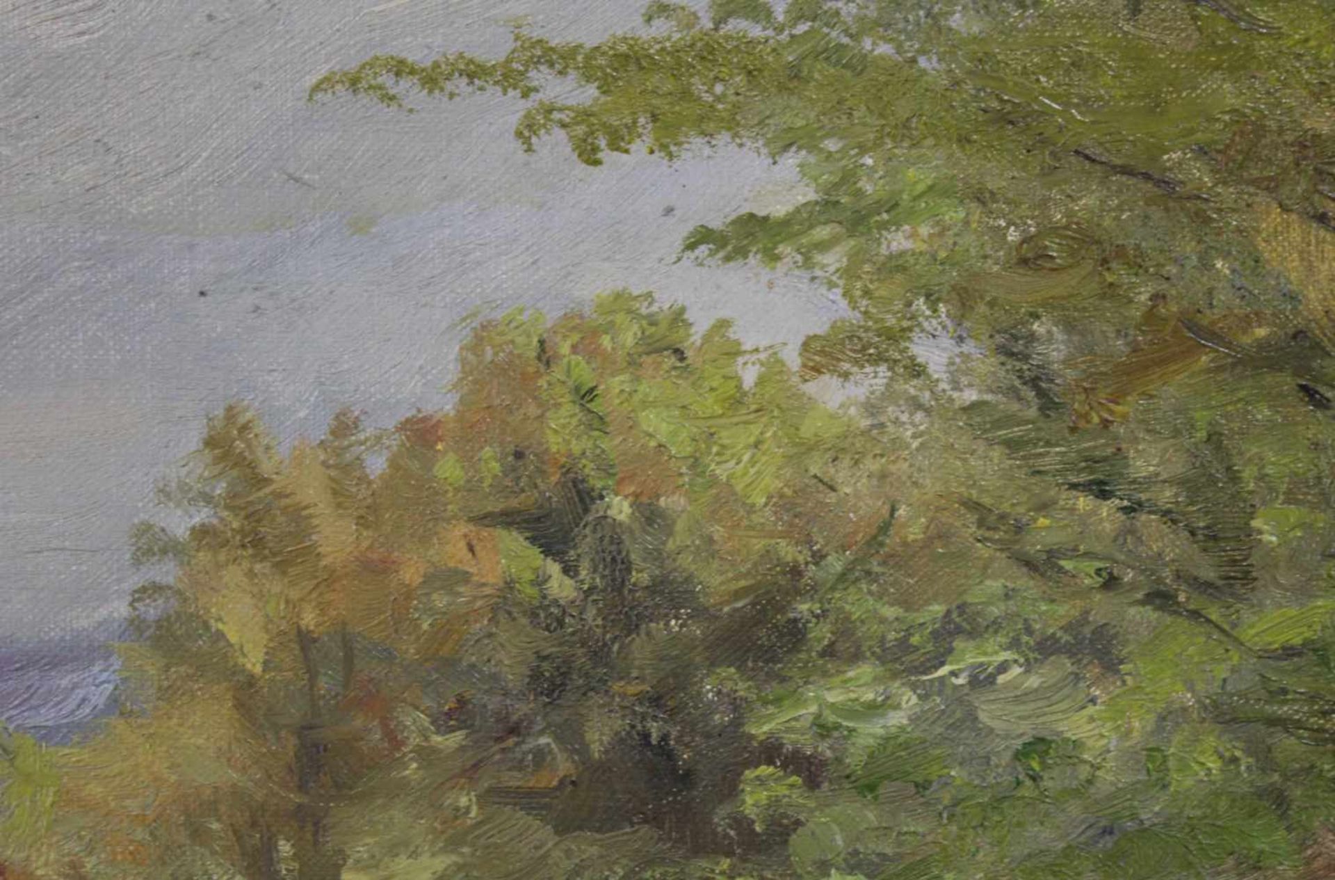 Willy LORENZ (1901 -1981). Rehwild im Sommerwald.60 cm x 70 cm. Gemälde. Öl auf Leinwand. Rechts - Image 6 of 7