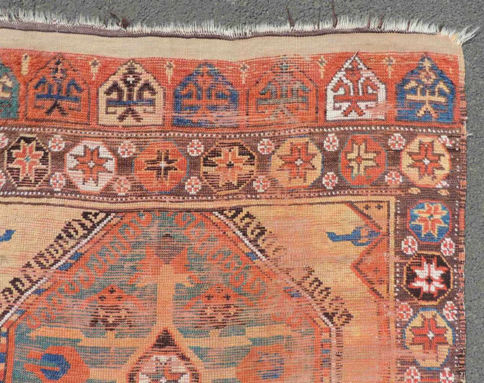 Konya Dorfteppich, Türkei. Antik, 2. Hälfte 18. Jahrhundert.280 cm x 118 cm. Handgeknüpft. Wolle auf - Image 15 of 15